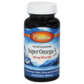 Carlson Labs - Super Omega-3 Gems Fish Oil Concentrate 1000 mg. - 50 Softgels